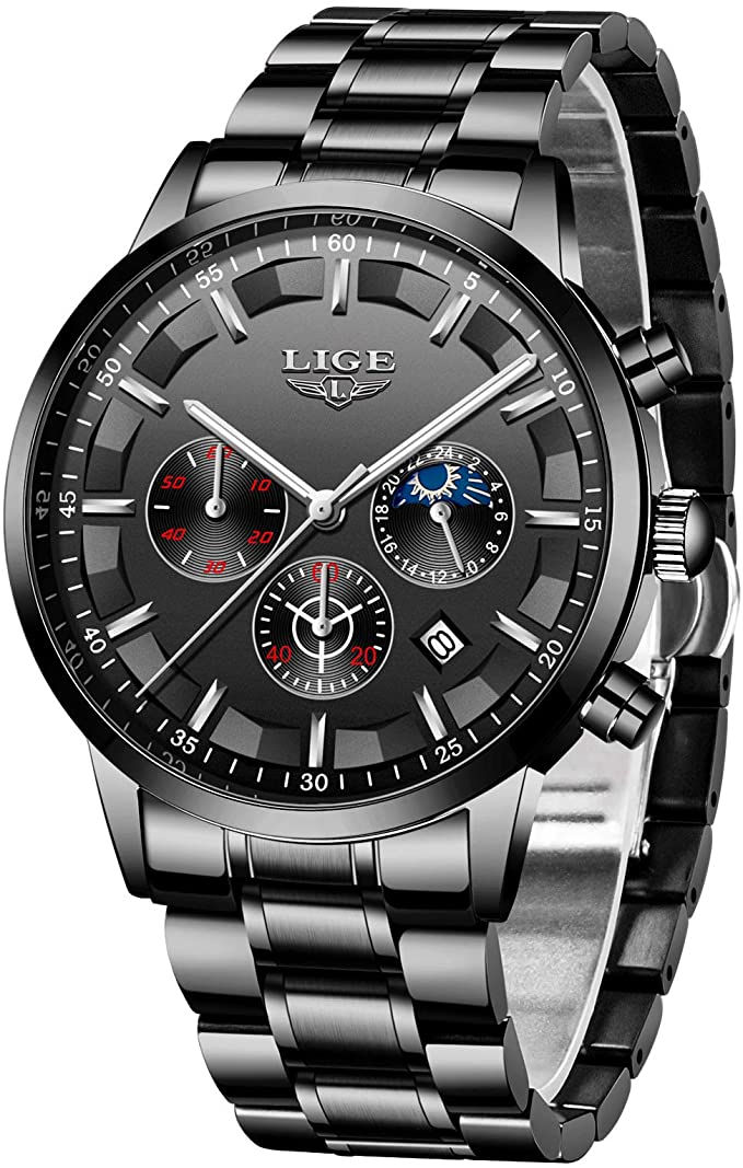 Miniatura: LIGE H324 Orologio in acciaio inossidabile