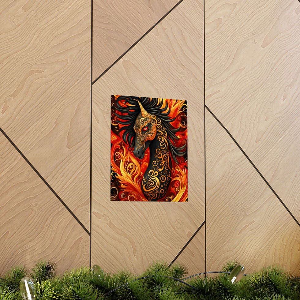 Thumbnail: "Nimble", Fire Horse Series, ZGALArt 2023, Premium Matte Vertical Posters