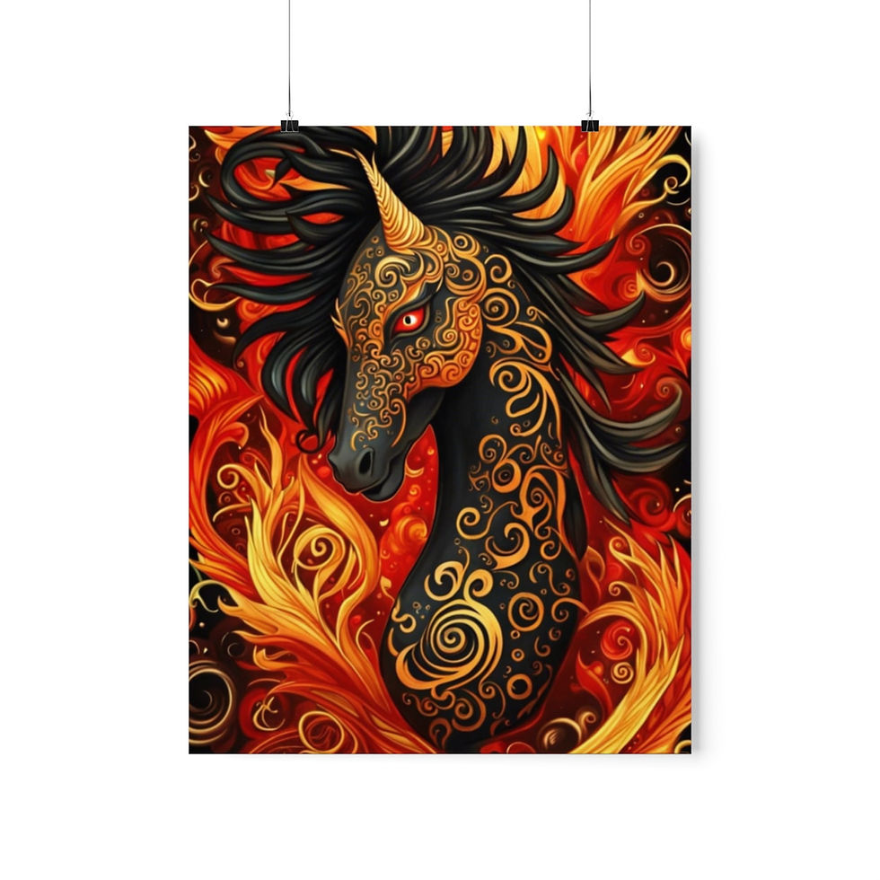 Thumbnail: "Nimble", Fire Horse Series, ZGALArt 2023, Premium Matte Vertical Posters