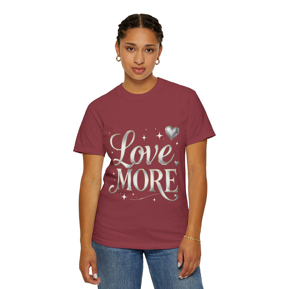 Thumbnail: Love More Tee — Romantic Script Graphic T-Shirt