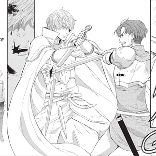 Prince Freya spread shows Julius fighting an enemy and getting hurt