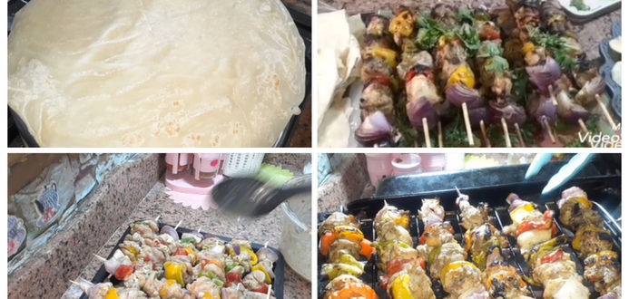 شيش طاووق مع عيش سورى من الالف الى الياء   