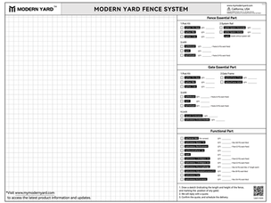 The Fence Pre-Installation Document Pack: Site Plan, Post Schedule, Gate Sheet, and Material List