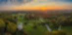 Aerial view at the early sunrise in the Englischer Garden of Munich, such a beautiful plac