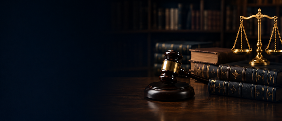 Fondo profesional para firma de abogados en Santo Domingo con mazo, balanza de justicia y
