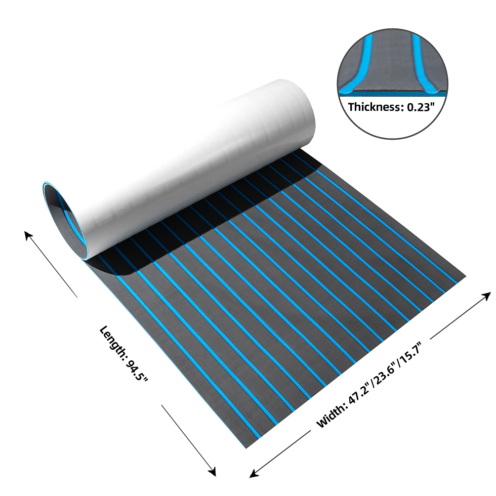 Thumbnail: EVA Teak Foam Pro Series – Donkergrijs met Blauwe Lijnen