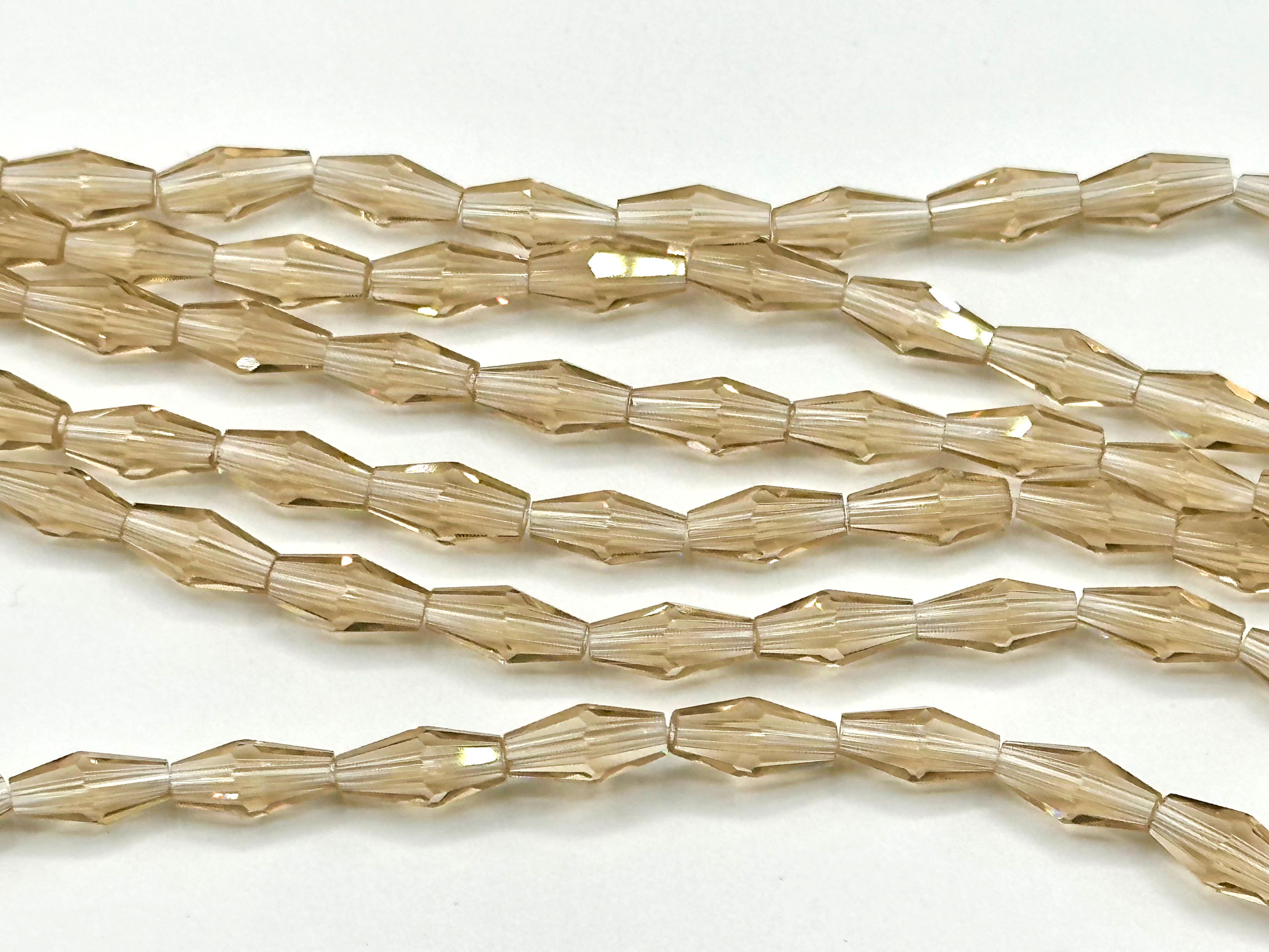 4x8 mm Topaz Bicone Beads