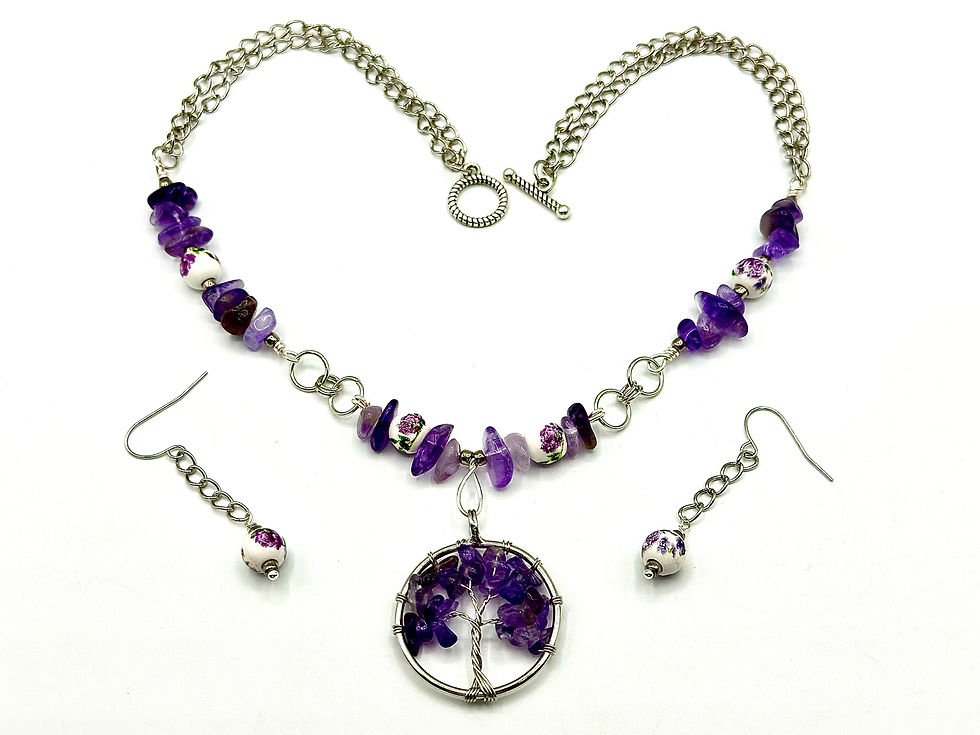 Thumbnail: Tree Of Life Pendant~ Amethyst