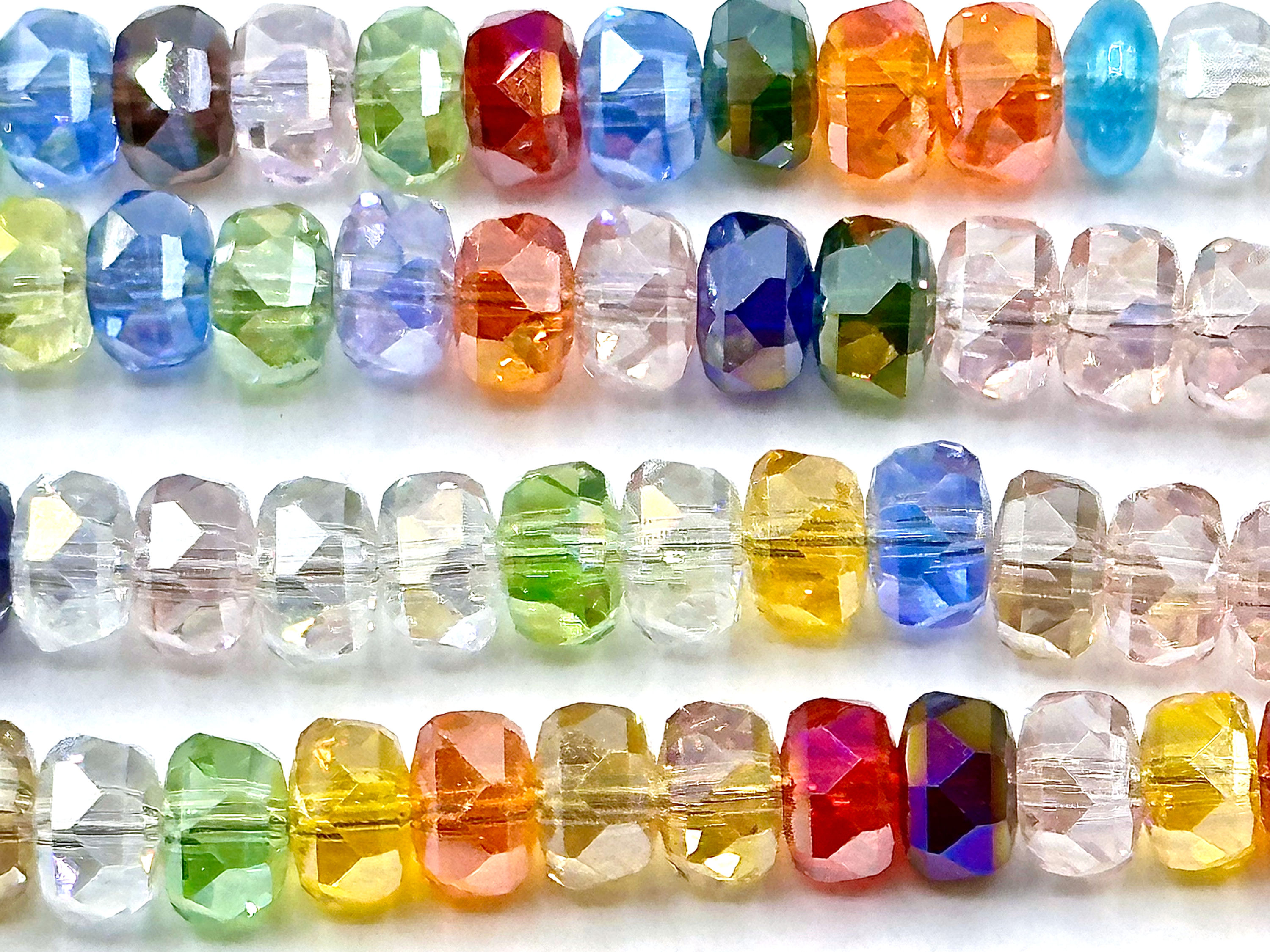 6x4mm Flat Rondelle~ Color Mix