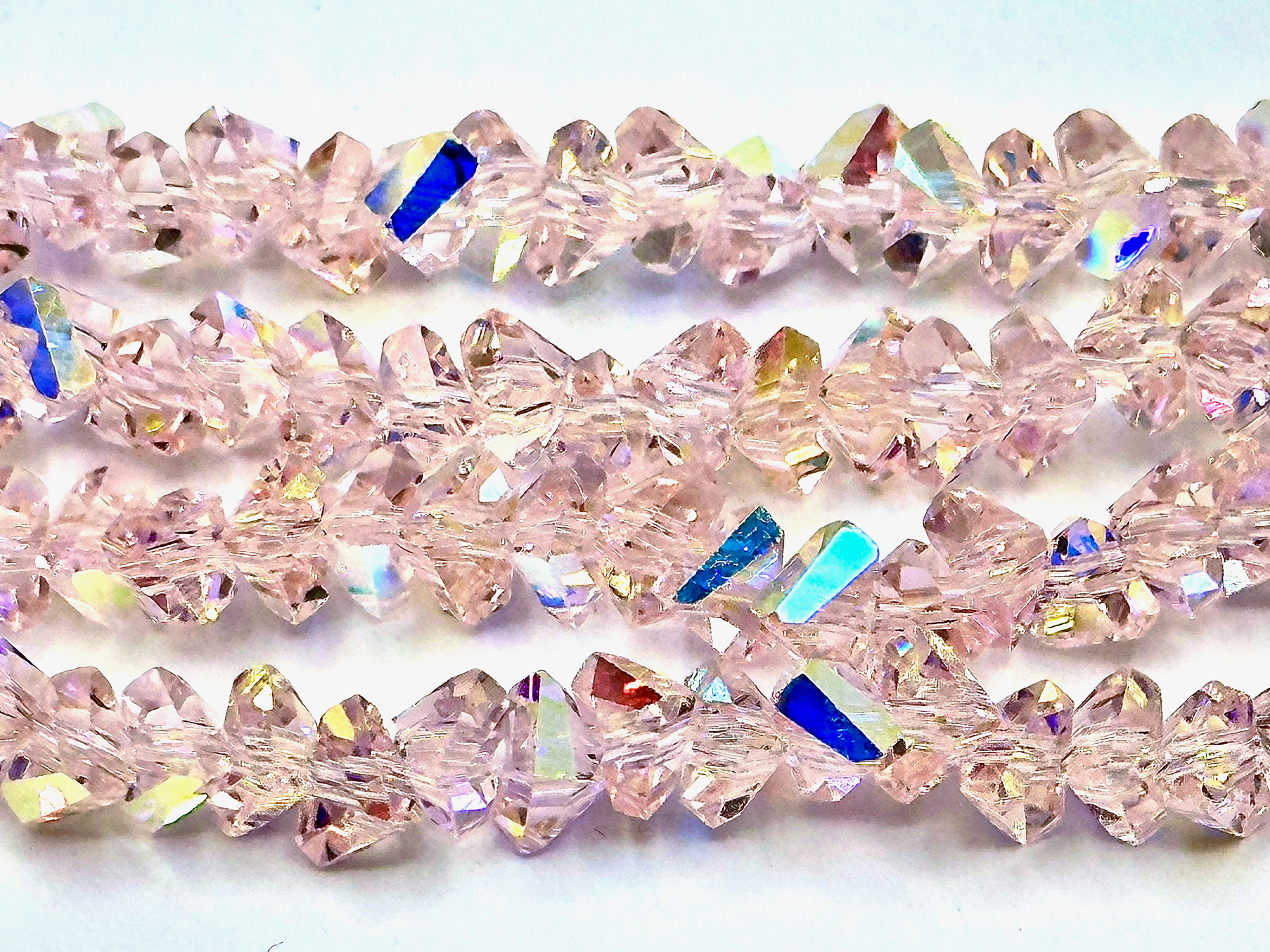 6mm Triangle Beads~  Rose AB