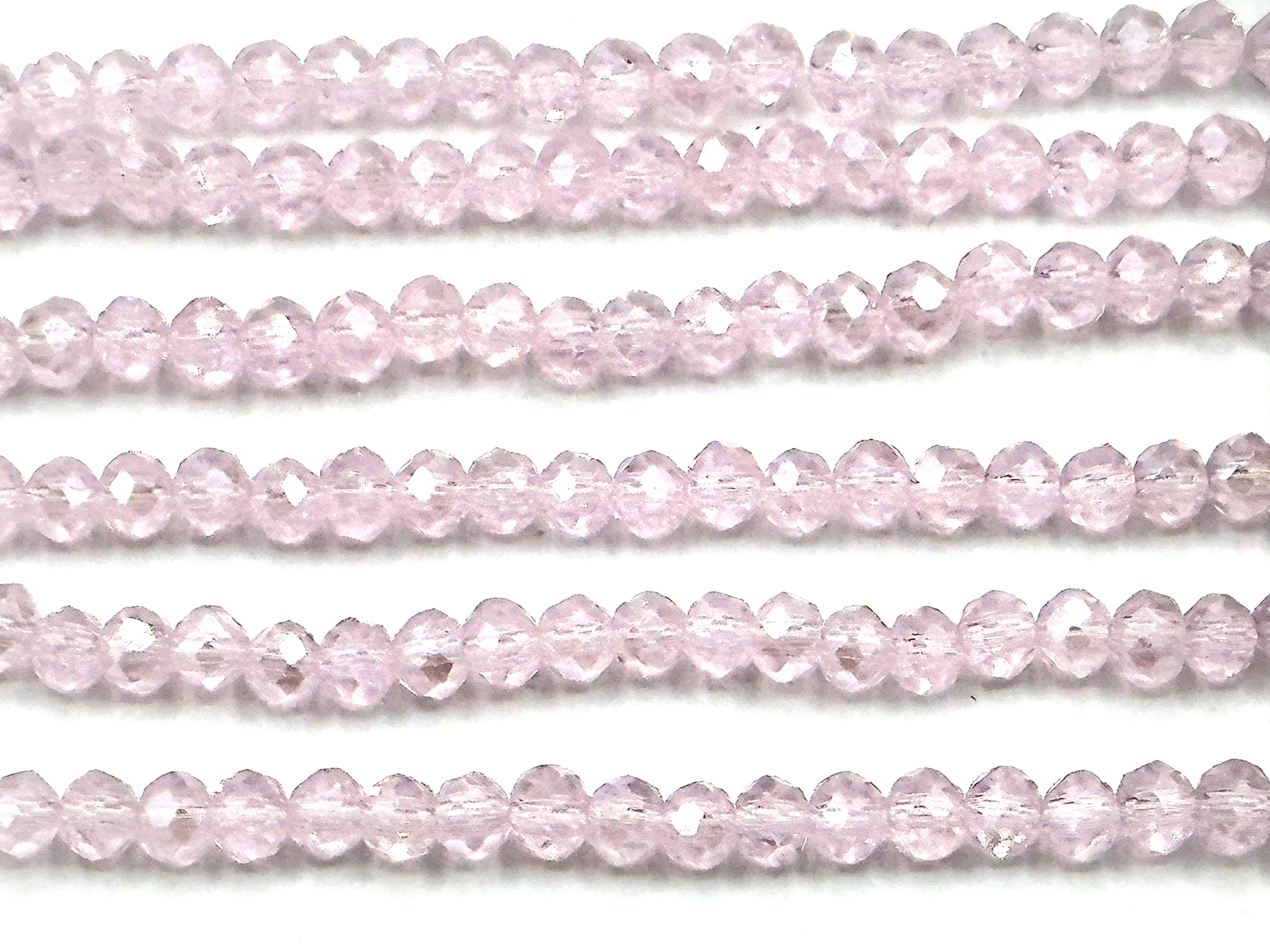 3x2 mm  Rondelle Beads~ Pink Luster