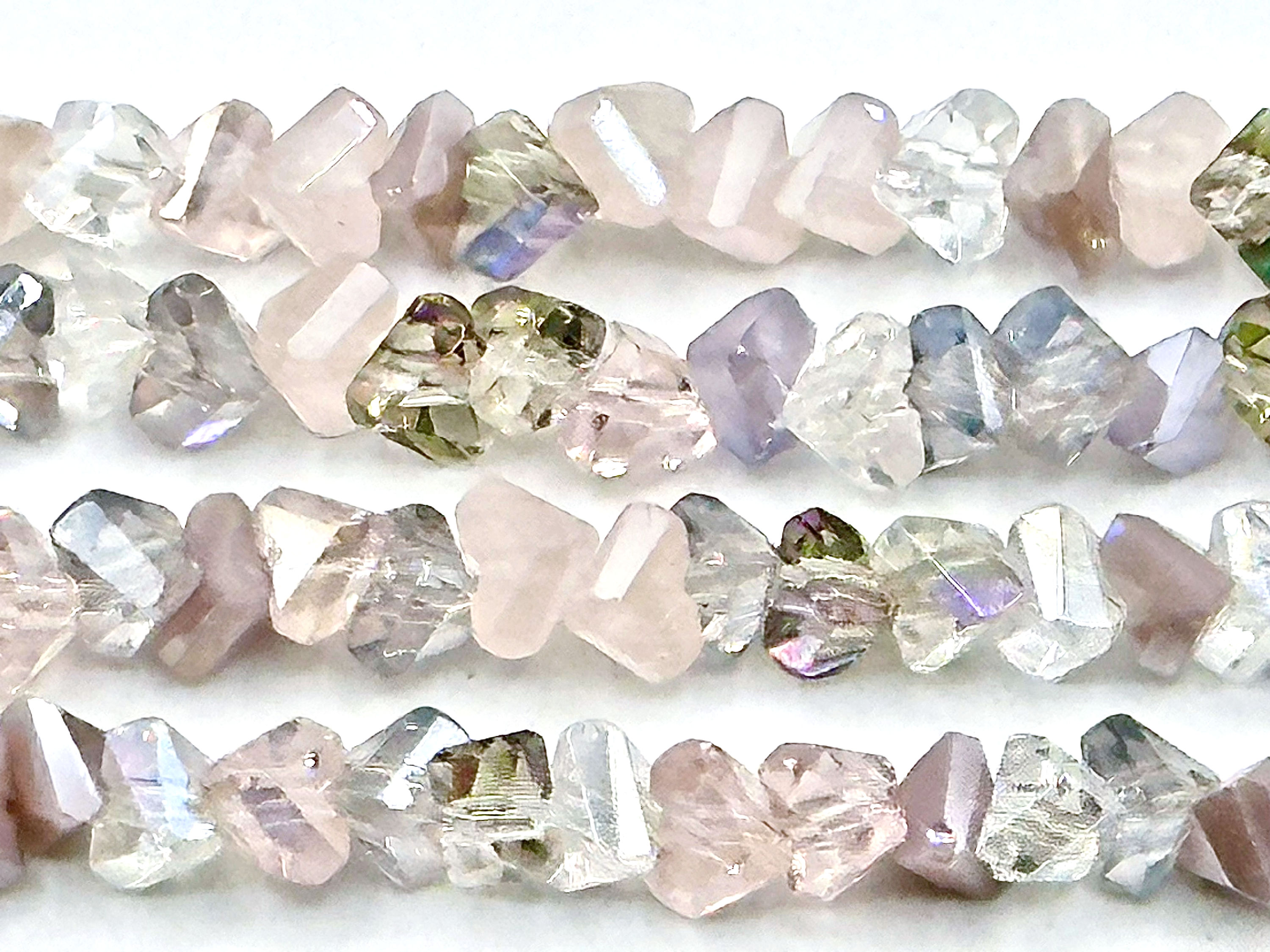 4.5mm Triangle Beads~ Pink Plum Mix