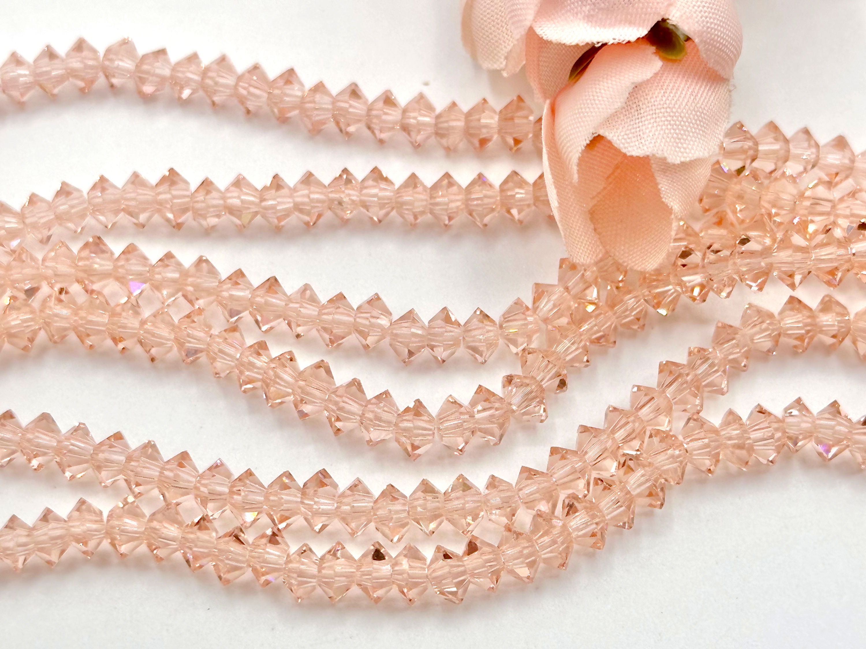 5x3mm Saucer Bicone ~Pink Rose