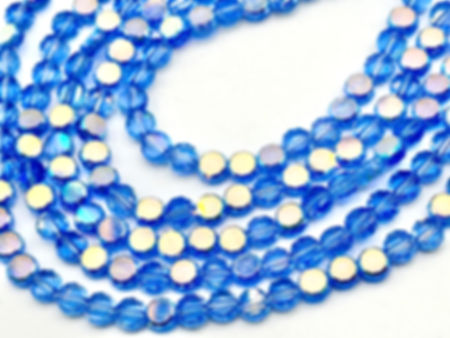 6x3mm Faceted Coin Beads~ Periwinkle
