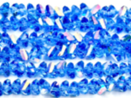 6mm Triangle Beads~  Periwinkle AB