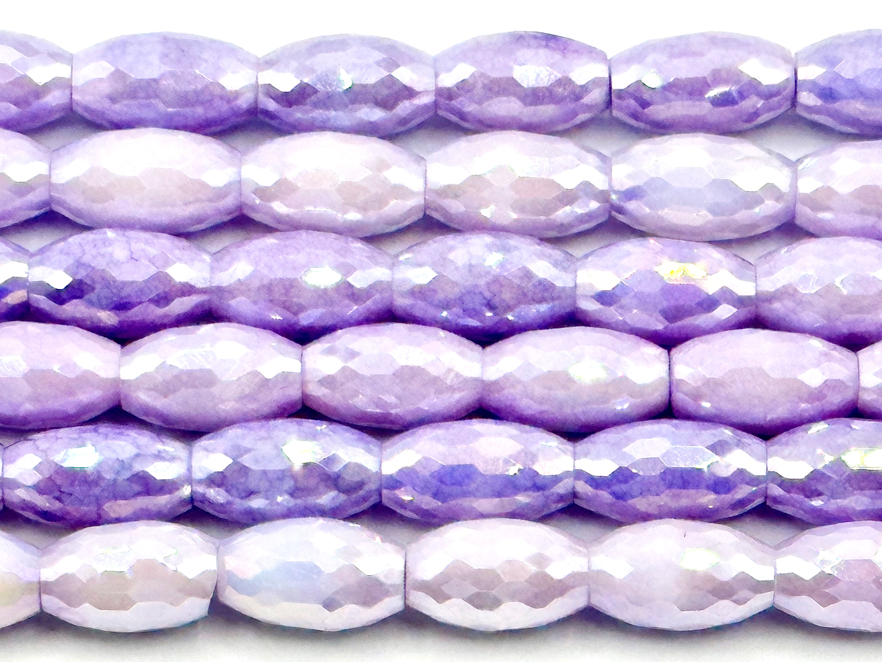 10x6mm Opaque Barrell Beads~ Lilac