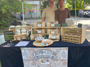 Alex and Blake with their Crumb & Culture stand