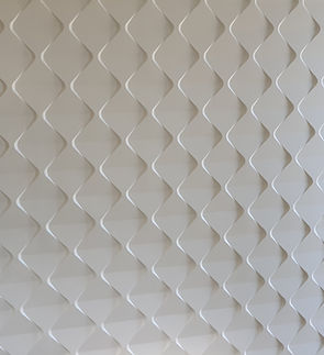 Textured decorative wall finish in a luxury interior space