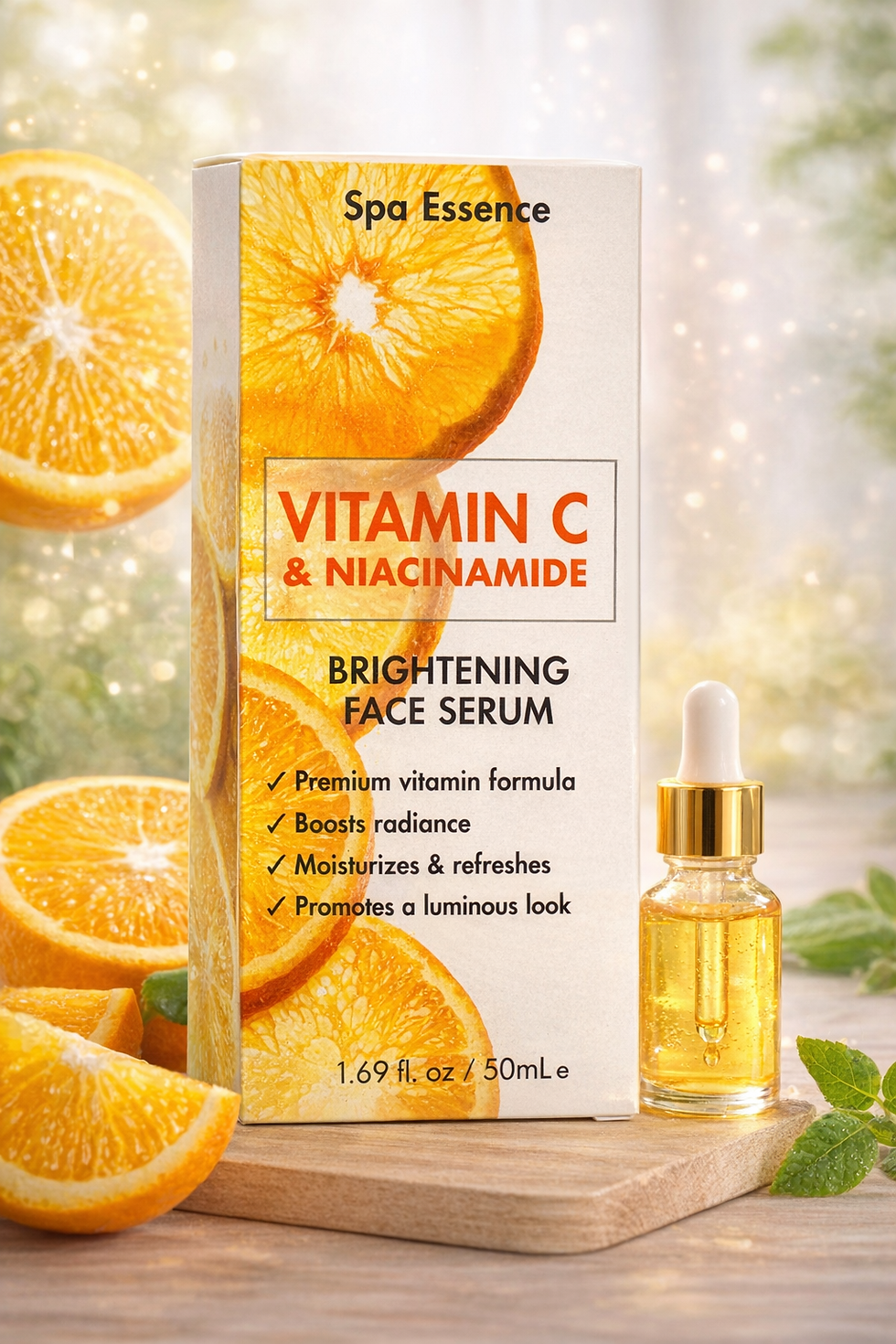 Thumbnail: Spa Essence Vitamin C & Niacinamide Brightening Face Serum1.69 fl. oz / 50 mL