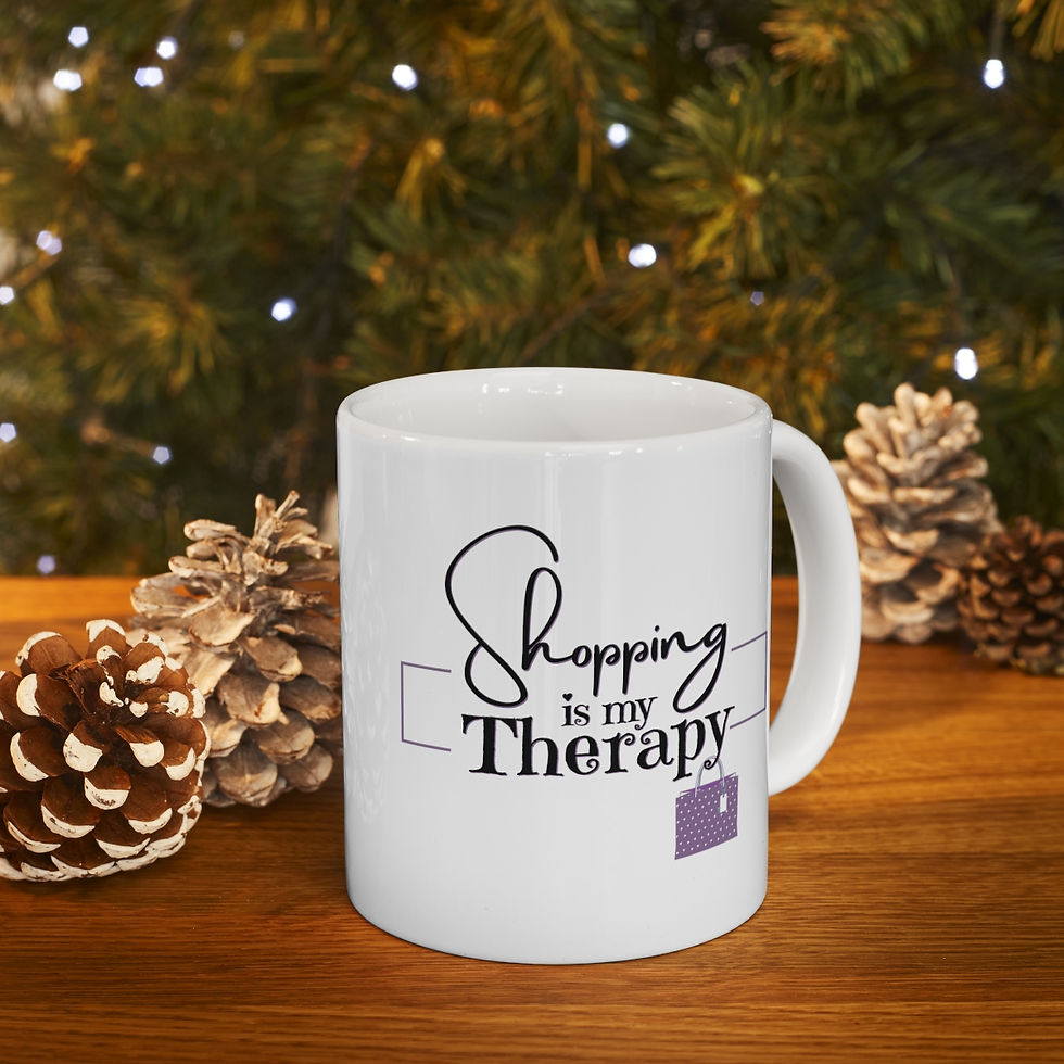 Thumbnail: Shopping Is My Therapy Ceramic Mug 11oz