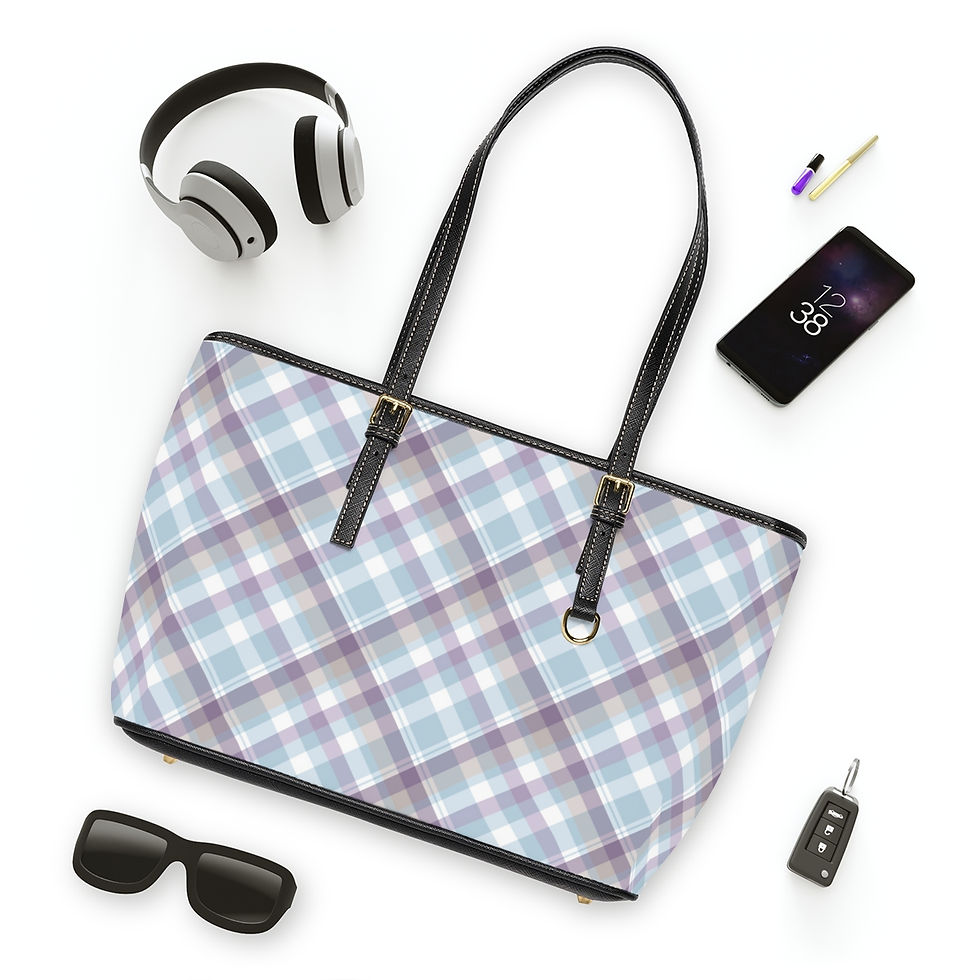 Thumbnail: Perfectly Plaid PU Leather Shoulder Bag