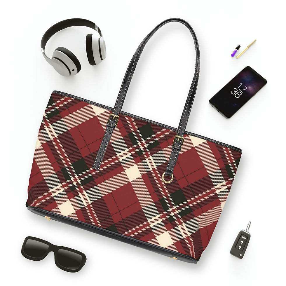Thumbnail: Radical Plaid PU Leather Shoulder Bag