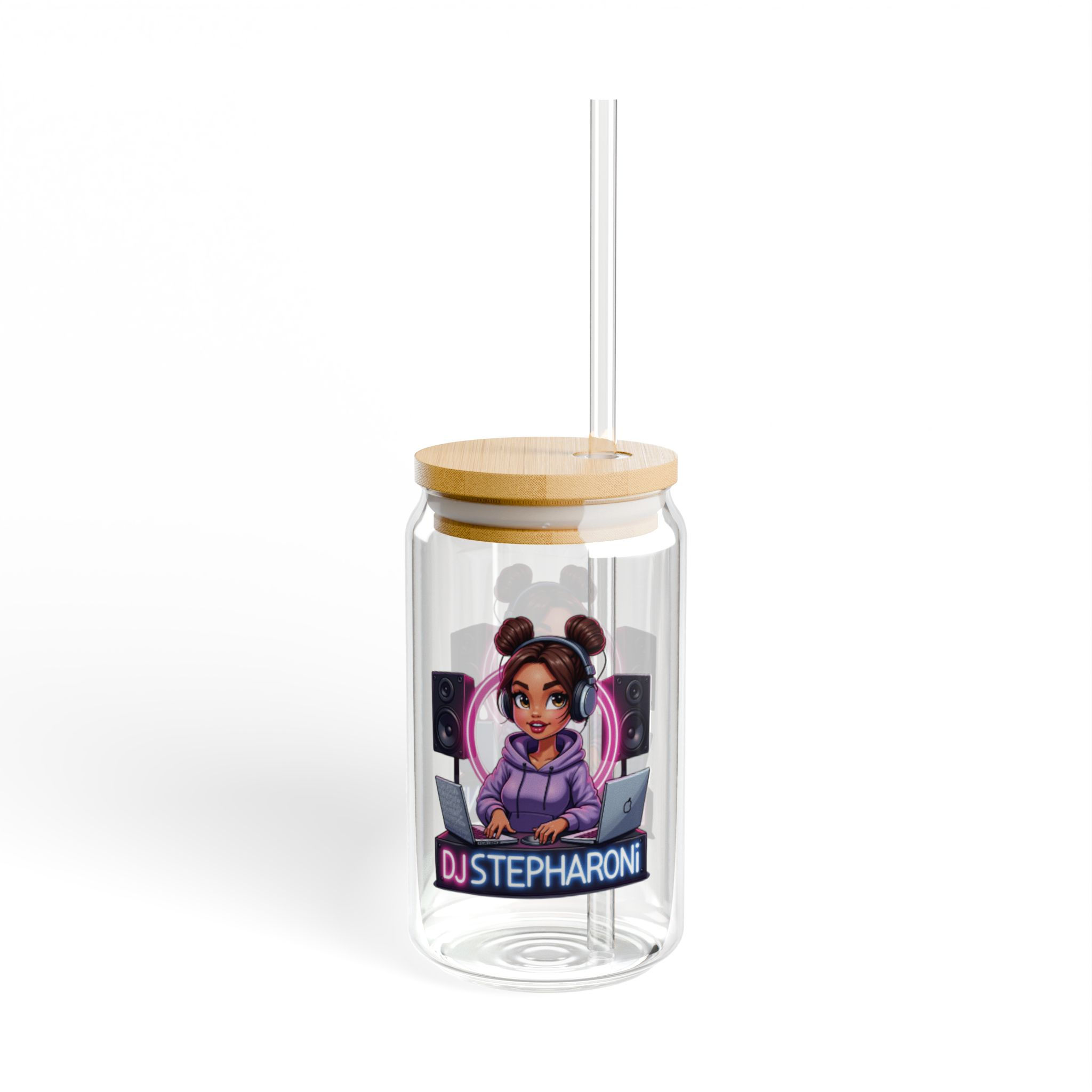 DJ-themed Sipper 16oz. Glass