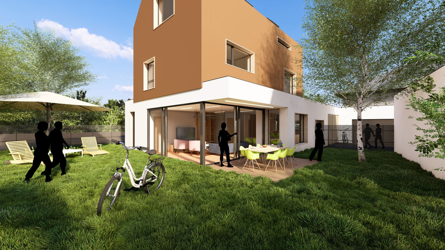 Terrain construction quartier maraichers Colmar sud - projet villa d'architecte - Toniutti promotion Colmar - jardin