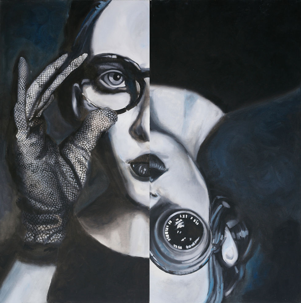 love and annihilation  oil painting