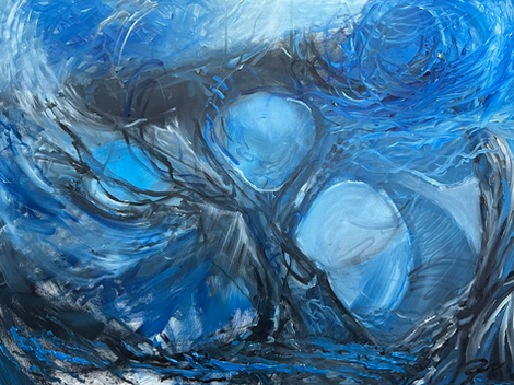 Blistering Goodbye's is the newest painting added to Joel Ray's sold out Sacred Beauty Collection