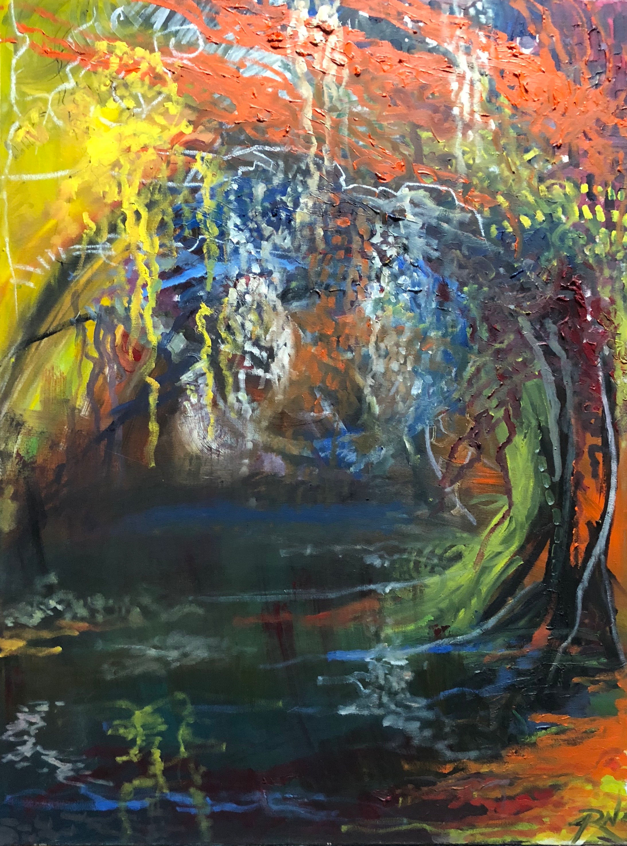 Green Apple Sea Oil Painting