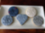 A selection of monogram iced biscuits / cookies