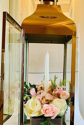 Large Copper Lanterns table centrepeices