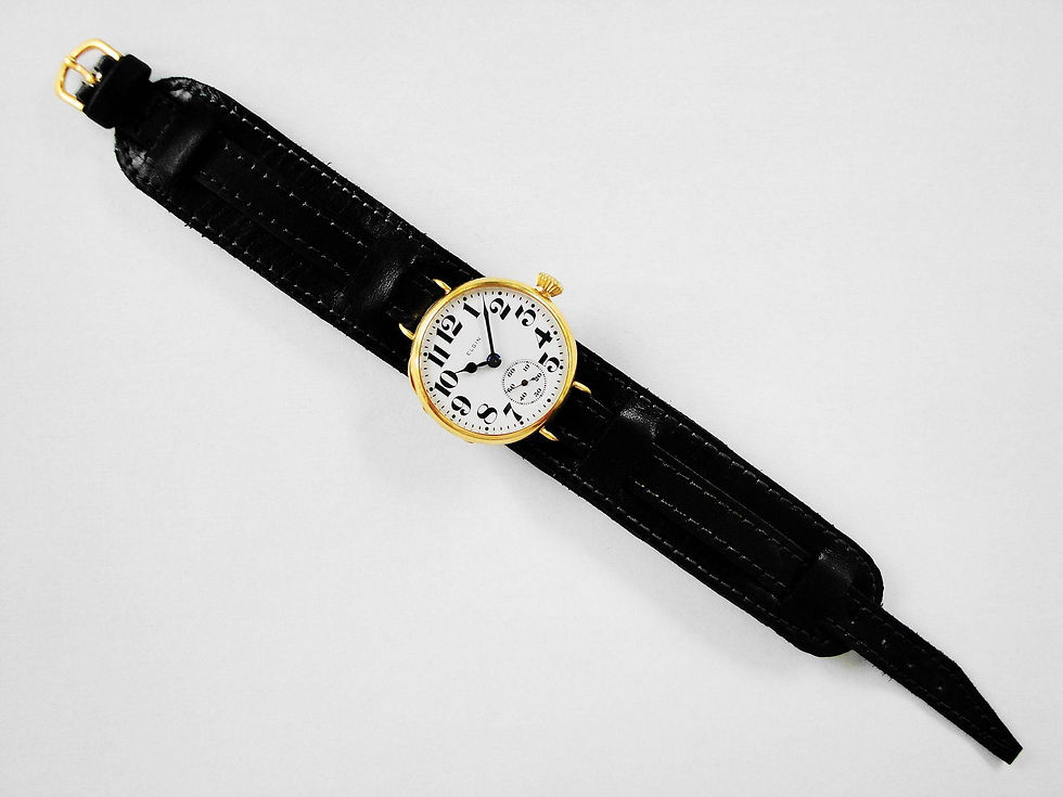 1917 WWI Elgin Trench Watch with 17 Jewels, 18k SOLID GOLD Case 4