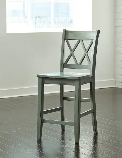 By Ashley, Mestler Blue/Green Bar Stool