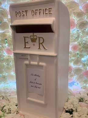 White Crown Post Box for wedding and party cards