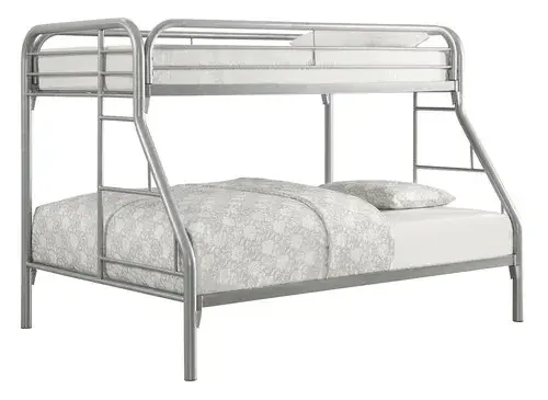 By Coaster, Morgan Twin/Full Silver Bunk Bed
