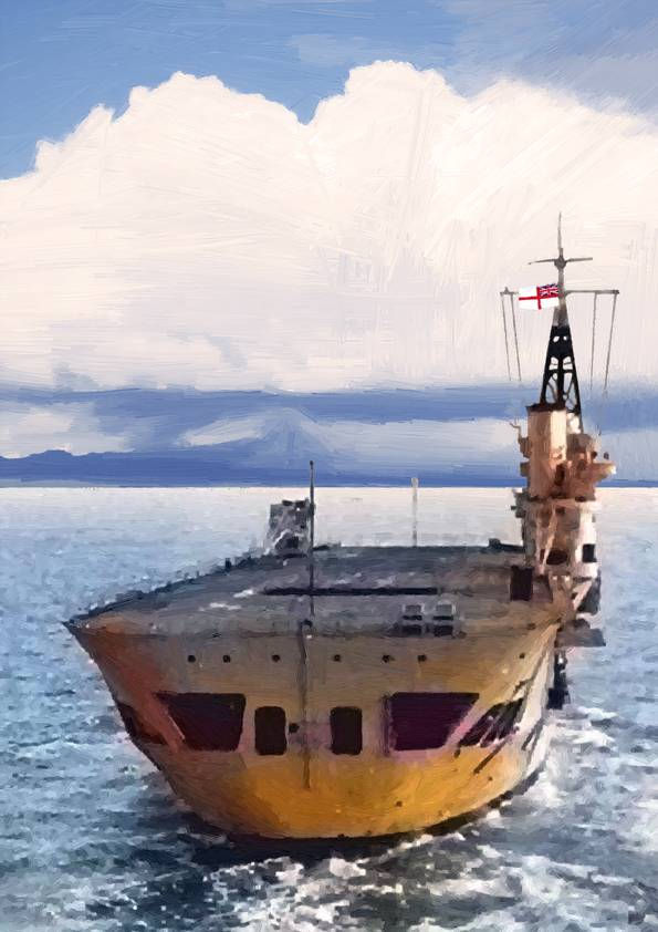 HMS PIONEER R76 Aircraft Maintenance Carrier JACKS TAXI HMS PIONEER R76 Aircraft Maintenance Carrier JACKS TAXI
