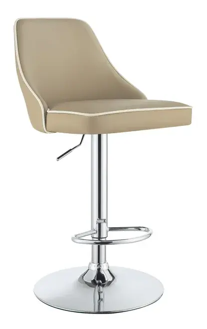 By Coaster, Contemporary Beige Adjustable Stool Set Of Two