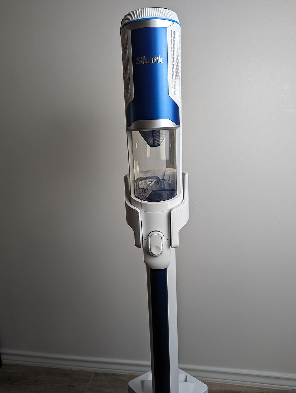 Shark Clean & Empty Stick Vacuum on top of dock