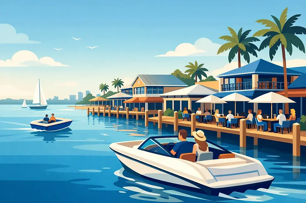 Gulfport Waterfront Dining by Boat Made Easy