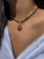 שרשרת עבודת יד, שרשרת ים, שרשרת אבני חן, תלין אבן ים, אלמנט האדמה