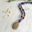 תמונה ממוזערת: Purple gemstone women necklace with natural sea stone pendant