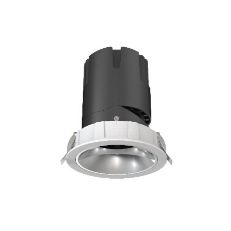 Welux sustainable lighting illuminating a modern building in Malaysia