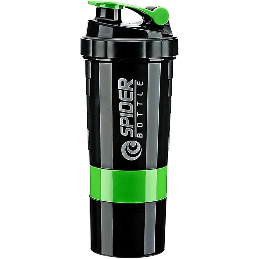 Thumbnail: 3 Layers Shaker Protein Bottle Powder Shake Cup Water Bottle Plastic Mixing Cup 
