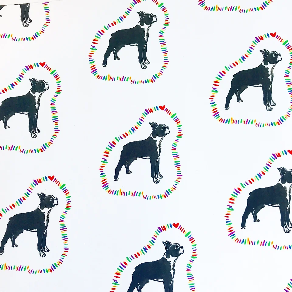 Rainbow Boston Terrier Wallpaper Mira Jean Designs