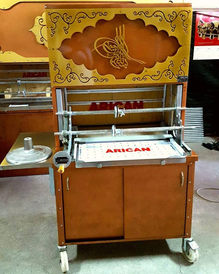 Wood-fired cağ kebab machines · Copper-look finish · Custom design examples — AG-212 · 1
