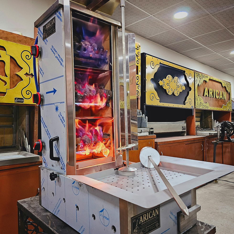 Küçük resim: Arican Lava Tasli Doner Ocagi Gazli ve Kömürlü Lava Tasli