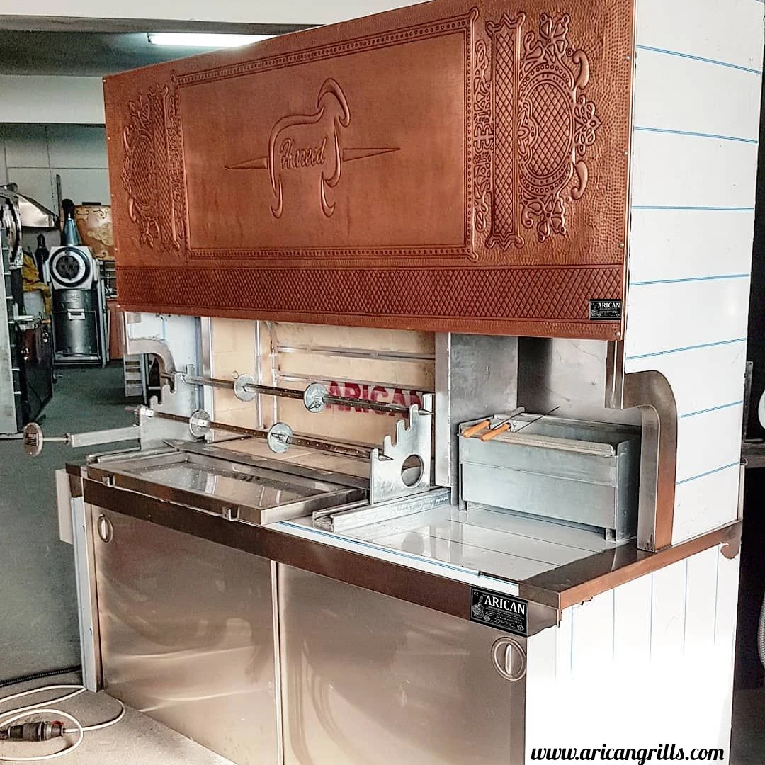 Wood-fired cağ kebab machines · Stainless steel · 200 cm — AG-159 · 1