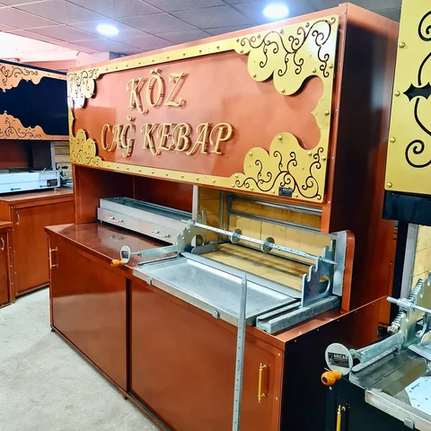 Holzbefeuerte Cağ-Kebab-Grills · Kupferoptik · 250 cm — AG-167 · 3